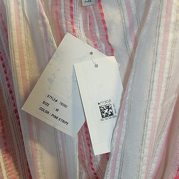 Raviya ✨ Pink & White Striped ✨ Bathing Suit Coverup ✨ Adjustable Waist Tie ✨ - Picture 5 of 11